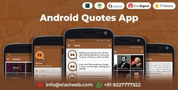 Android Quotes App Android Social &amp; Dating Mobile App template