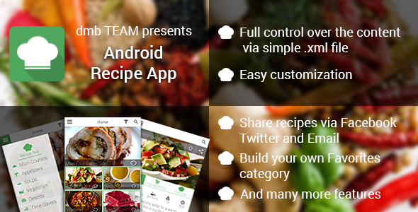 Android Recipe App Android Food &amp; Goods Delivery Mobile App template