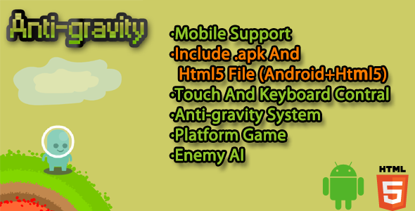 Anti-Gravity html5 android Game Android Game Mobile App template