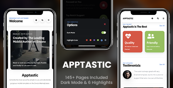 Apptastic | PhoneGap & Cordova Mobile App Android  Mobile App template