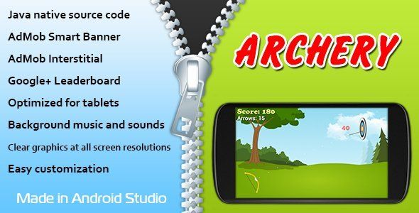 Archery with AdMob and Leaderboard Android Game Mobile App template