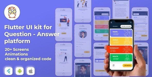 AskThrifty! Flutter UI Kit for Question and answer application Flutter Chat &amp; Messaging Mobile Uikit