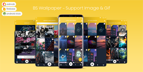 BS Wallpaper - Image & GIF Support Android  Mobile App template