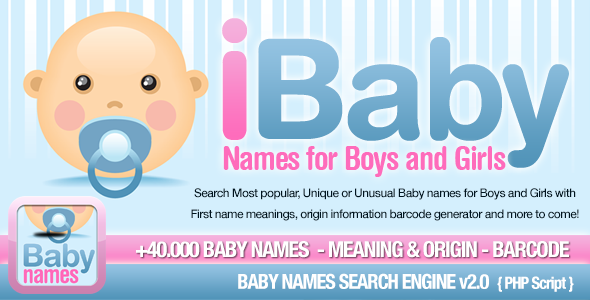 Baby Names Search Engine with Meaning and Origin Android  Mobile App template