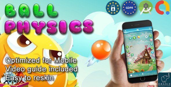 Ball Physics (Admob + GDPR + Android Studio) Android Game Mobile App template