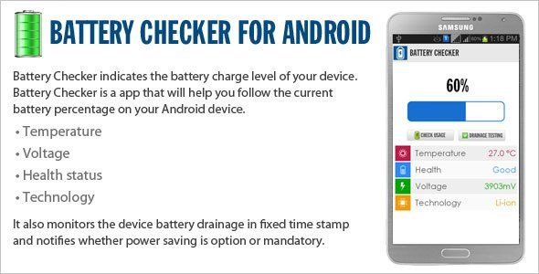 Battery Checker Android  Mobile App template