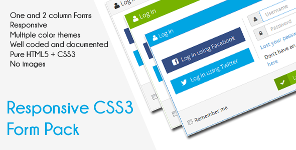 CSS3 Responsive Forms Pack Android  Mobile App template