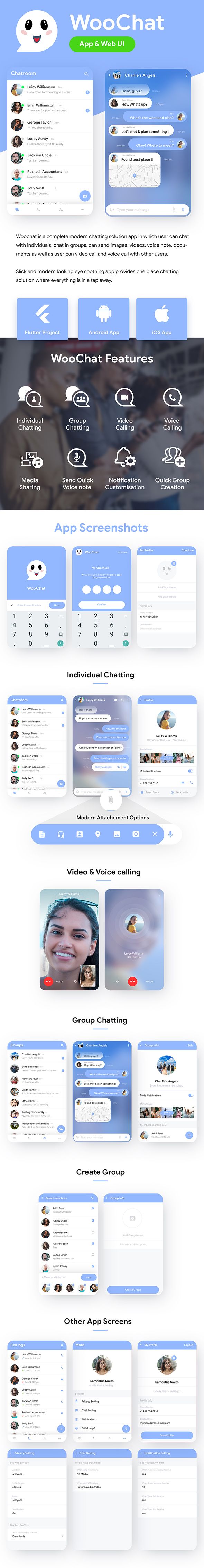 Chatting & Group Chatting Android App Template + iOS App Template | Calling App | Social App Flutter - 2