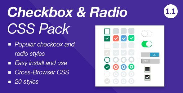 Checkbox & Radio CSS Pack Android  Mobile App template