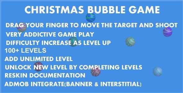 Christmas Bubble Game Android Game Mobile App template