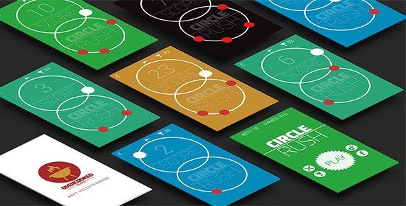 Circle Rush Android Game Mobile App template