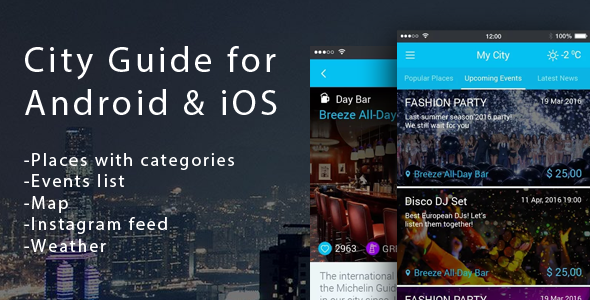 City App - directory for android & ios Android Events &amp; Charity Mobile App template