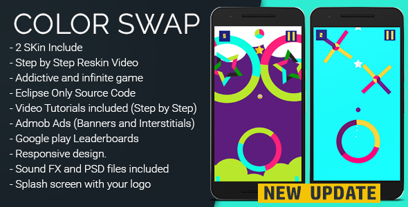 Color Swap V3 Android  Mobile App template