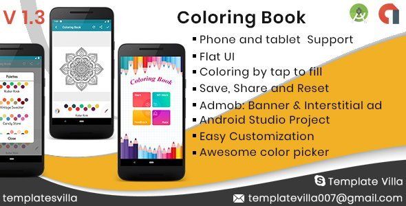 Coloring Book For Mandala Android Game Mobile App template