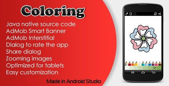 Coloring with AdMob Android Game Mobile App template