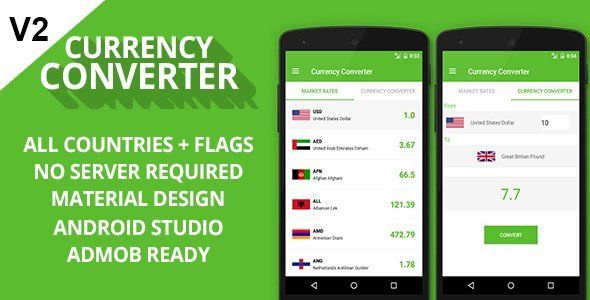 Currency Converter + Admob Ready Android  Mobile App template
