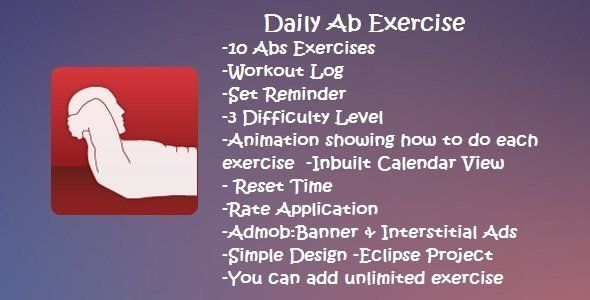 Daily Ab Exercise Android  Mobile App template