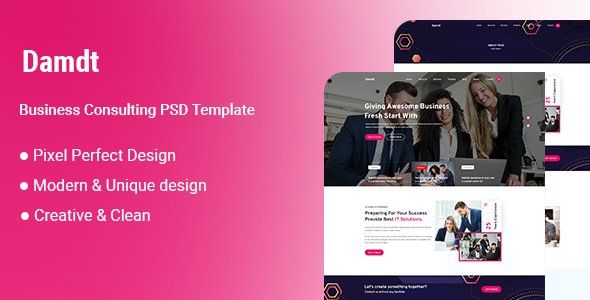 Damdt-Business Consulting PSD Template   Design 