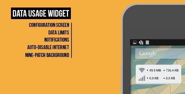 Data Usage Widget Android  Mobile App template