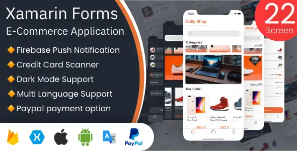 DellyShop E-Commerce App | Xamarin Forms Android Ecommerce Mobile App template