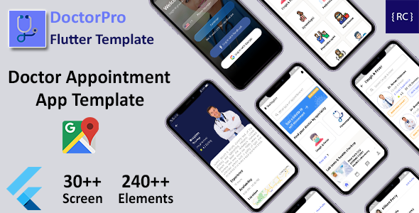Doctor Appointment Booking Android App + Doctor Appointment iOS App Template Flutter | DoctorPro Flutter Travel Booking &amp; Rent Mobile App template