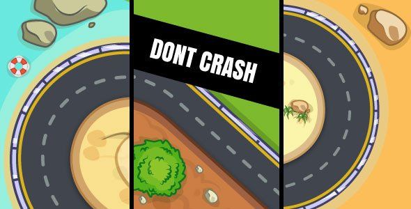 Dont Crash - HTML5 Game (Construct 2 & Construct 3) Android Game Mobile App template