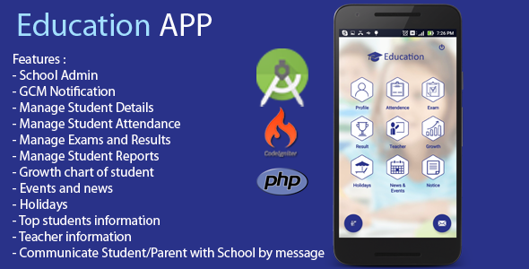 Education App Android Travel Booking &amp; Rent Mobile App template