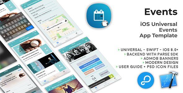 Events | iOS Universal Events App Template (Swift) Android Chat &amp; Messaging Mobile App template