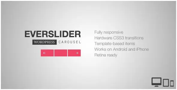 Everslider - Responsive WordPress Carousel Plugin Android  Mobile App template