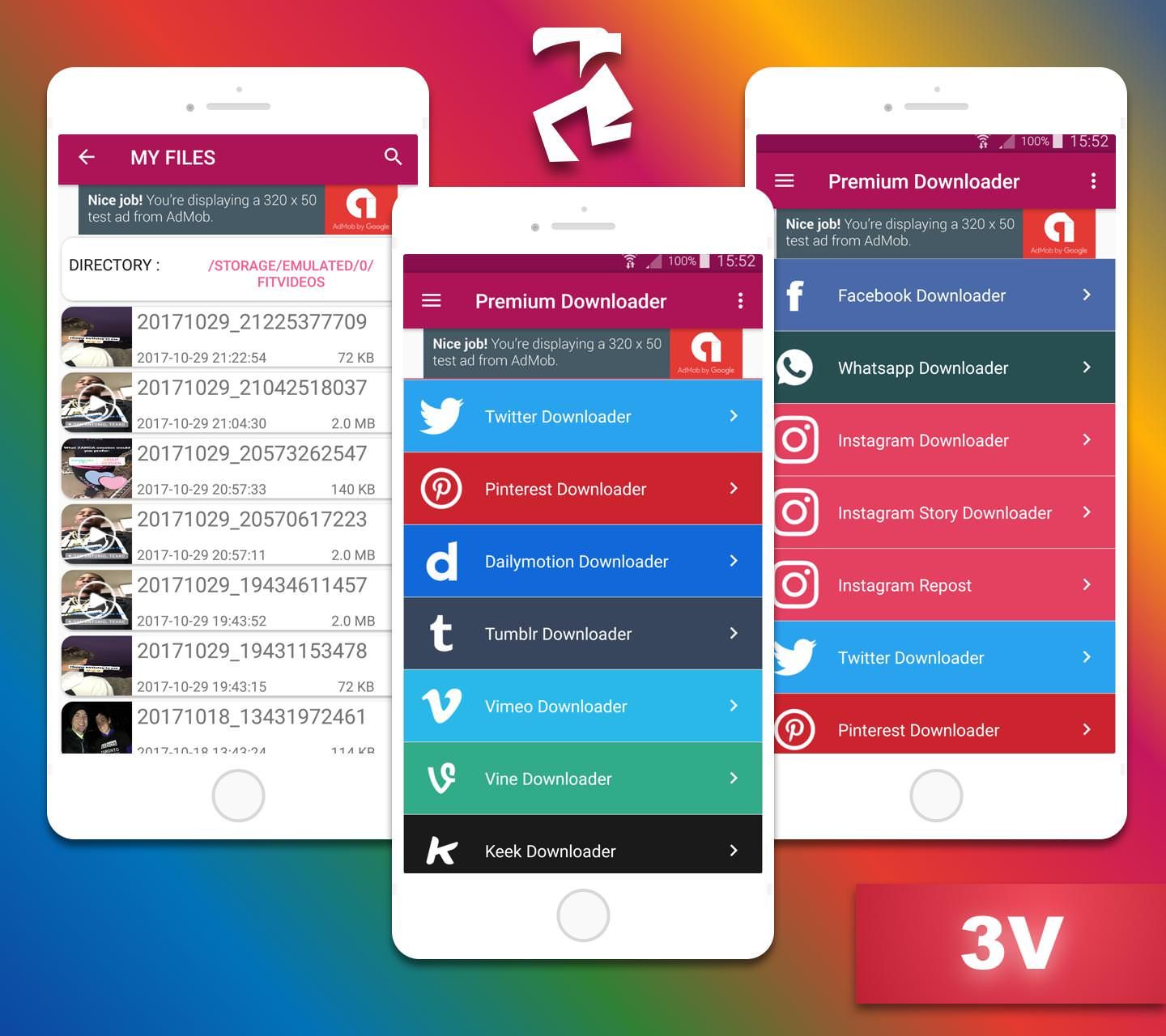Facebook Whatsapp Insta Story Repost Twitter Pinterest Dailymotion Tumblr Vimeo Vine Keek Downloader - 1