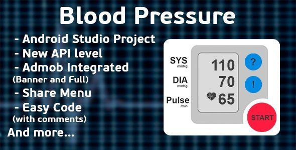 Finger Blood Pressure Prank + Admob ads Android  Mobile App template