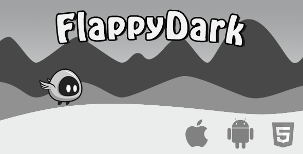 Flappy Dark - Html5 Game Android Game Mobile App template