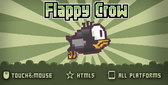 FlappyCrow-Html5 game Android Game Mobile App template