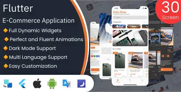 Flutter | DellyShop E-Commerce App Flutter Ecommerce Mobile App template