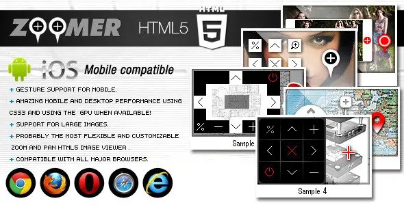 HTML5 Zoomer Plugin FWD Android  Mobile App template
