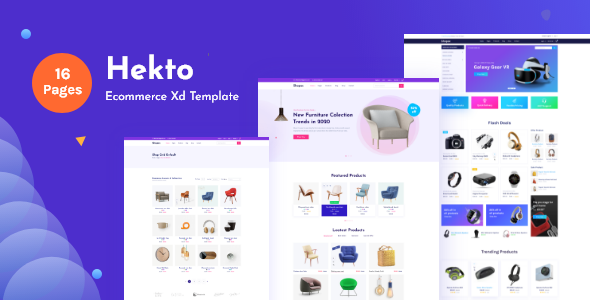 Hekto-Ecommerce Xd Template  Ecommerce Design 