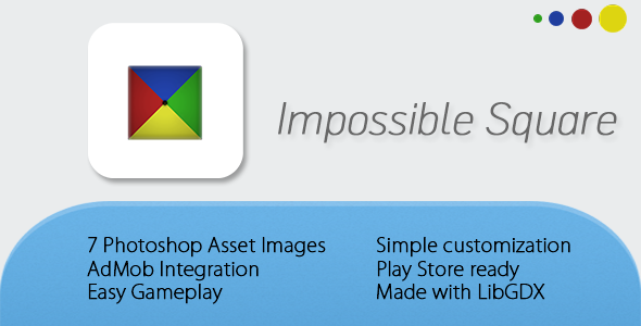 Impossible Square Game Android Game Mobile App template