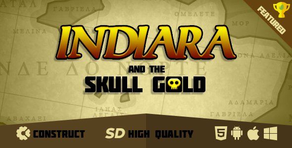 Indiara and the Skull Gold Android Game Mobile App template