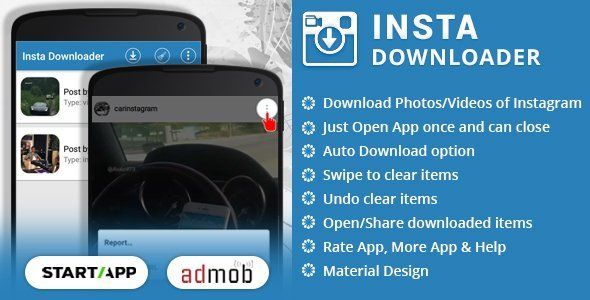 Insta Downloader Android Social &amp; Dating Mobile App template