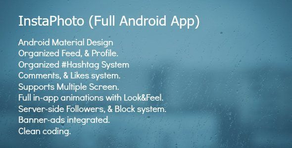 InstaPhoto - Full Android App Android Social &amp; Dating Mobile App template
