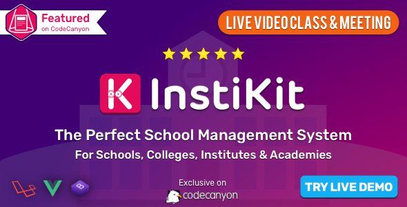 InstiKit School - School Management System & School ERP Android Books, Courses &amp; Learning Mobile App template