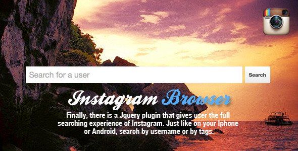Jquery Instagram Browser Android  Mobile App template