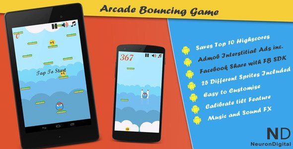 Jumper - An Arcade Bouncing Game Android Game Mobile App template