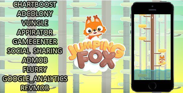 Jumping Fox Android Game Mobile App template