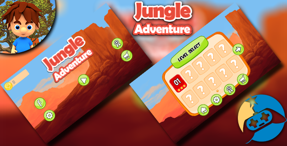 Jungle Adventures - AdMob ads + IAP + Splash Screen and more! Android Game Mobile App template