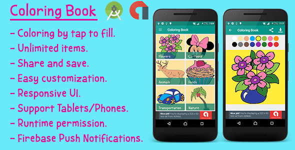 Kids Coloring Book for Android Android Game Mobile App template