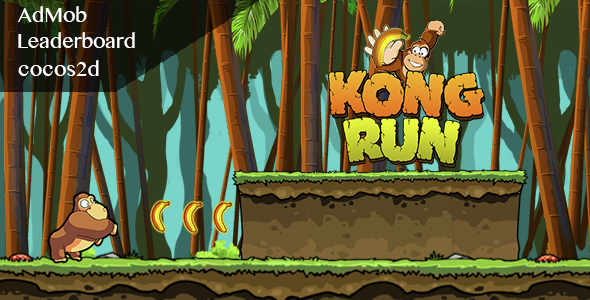 Kong Run - Admob + Leaderboard Android Game Mobile App template
