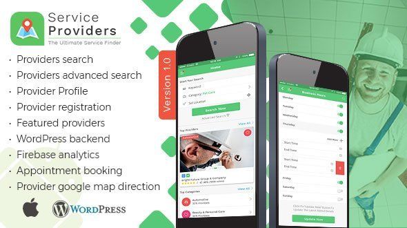 Listingo - Service Providers, Business Finder IOS Native App Android  Mobile App template