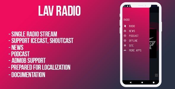Lov Radio (single station) android Android  Mobile App template