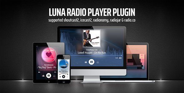 Luna Web Radio Player Plugin Android Music &amp; Video streaming Mobile App template
